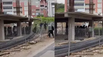 Bursa'da inşaat işçileri arasında taşlı sopalı kavga