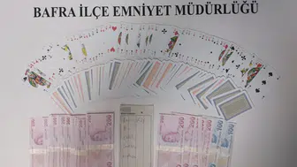 Bafra'da kumar baskını : 58 bin TL para cezası kesildi