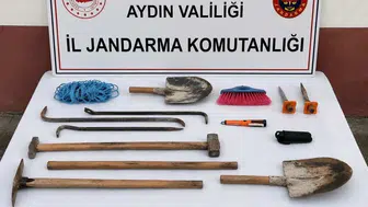 Aydın’da tarihi alanda kaçak kazıya suçüstü : 3 kişi yakalandı