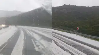 Antalya'da mayıs ayında kar : Yollar beyaza büründü