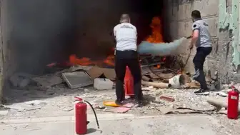 Düzce'de hastane inşaatında korkutan yangın