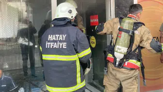 Hatay Dörtyol'da iş yeri yangını : Alevler büyümeden söndürüldü