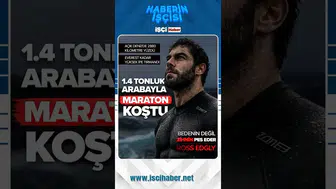 İnsan bedeninin sınırlarını zorlayan sporcu : 1,4 tonluk arabayla maraton koştu