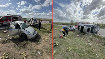 Yozgat'ta otomobiller çarpıştı : 1 ölü, 1 yaralı