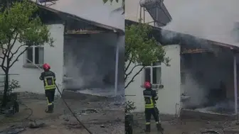 Elazığ'da yangın : 1 kişi dumandan etkilendi