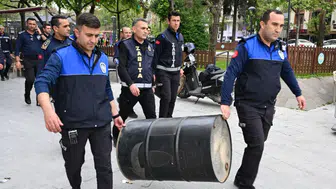 Manisa'da kaldırım işgali denetimi : Kurallara uymayan işletmelere yasal işlem