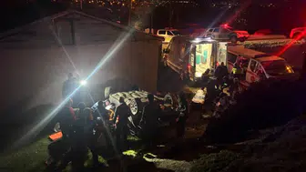 Erzincan'da bir evin bahçesine devrilen otomobildeki iki kişi yaralandı
