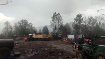 Karabük'te orman işçilerinin yakınına yıldırım düştü
