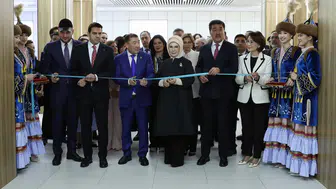 Emine Erdoğan, Kazakistan'da Sıfır Atık Eğitim Laboratuvarı açılışına katıldı