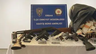 Tokat Erbaa'da silah operasyonu : 14 şüpheli emniyette