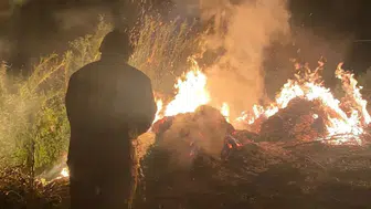 Hatay'da korkutan bahçe yangını