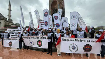 Enerji İşçileri Sendikası 1 Mayıs'ta Taksim Meydanı'nda taleplerini sıraladı