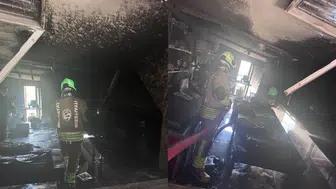Hatay Samandağ'da iş yerinde yangın