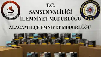 Samsun Alaçam’da kaçakçılık operasyonu : 50 bin adet dolu makaron ele geçirildi