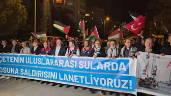 Ankara'da, İsrail'in Sumud Filosu'na yönelik saldırısı protesto edildi
