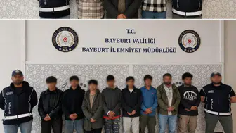 Bayburt'ta göçmen kaçakçılığı operasyonu : 8 kişi yakalandı