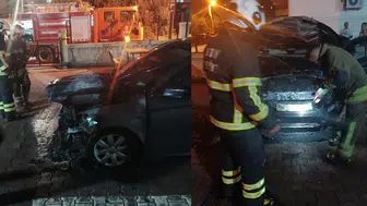 Hatay Dörtyol'da araç yangını