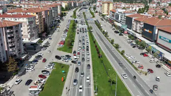 Çorum'da bayram dönüşü trafiği