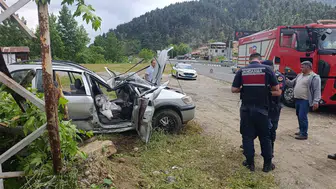 Kahramanmaraş'ta trafik kazası : Sürücü yaralandı