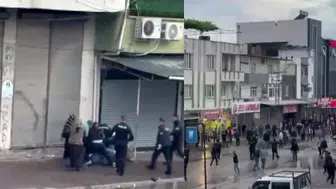 Adana'da kavga : Tekme ve yumruklar havada uçuştu
