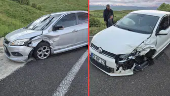 Bingöl'de iki otomobil çarpıştı : 9 kişi yaralandı