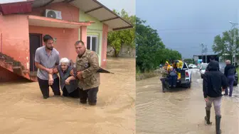 Osmaniye’de sel alarmı : Evde mahsur kalan yaşlı kadın kurtarıldı
