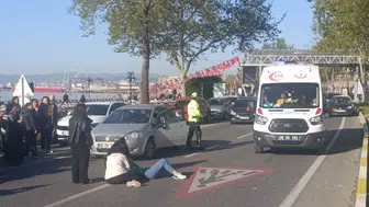 Tekirdağ'da trafik kazası : Motosiklet sürücüsü yaralandı