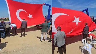 Tekirdağ temel atma töreninde bayrak hassasiyeti