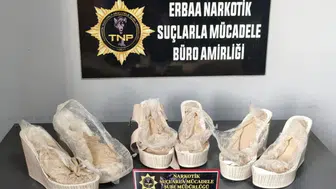 Tokat'ta uyuşturucu operasyonu : Topuk ayakkabıdan 1.6 kilogram eroin çıktı