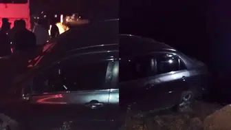 Hakkari'de otomobil şarampole yuvarlandı