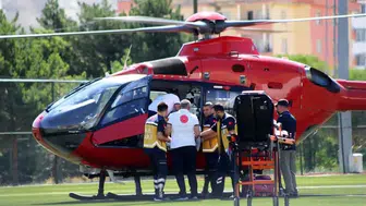 Malatya’da 75 yaşındaki hasta helikopter ambulansla sevk edildi