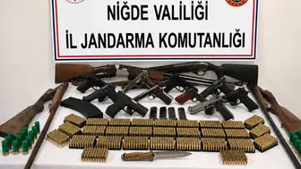 Niğde merkezli 3 ilde silah kaçakçılığı : 14 gözaltı