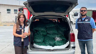Kapıkule'de kaçakçılık : 840 kilogram kum midyesi ele geçirildi