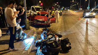 Karabük'te kırmızı ışık ihlali kazası : Sürüklenen motosikletli ağır yaralandı