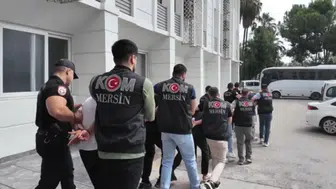 Mersin'de polisi tehdit eden organize suç örgütüne operasyon : 16 tutuklama