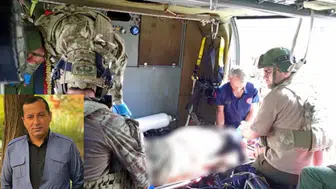 Yüksekova'da sarp arazide kalp krizi geçiren vatandaşın cenazesi helikopterle alındı
