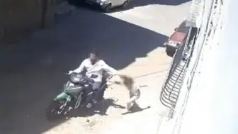 Küçük kızını saçından tutarak motosikletle sürükleyen cani baba gözaltında