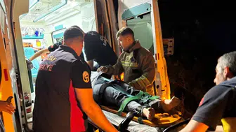 Hatay Antakya'da motosiklet dereye uçtu : 1 yaralı