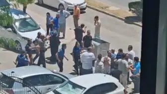 Adıyaman Adliyesi önünde iki grup arasında kavga çıktı