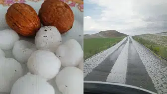 Van'da ceviz büyüklüğünde dolu yağışı etkili oldu