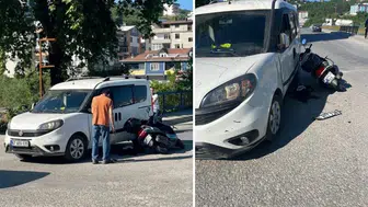 Zonguldak'ta motosiklet ile otomobil çarpıştı : 2 kişi yaralandı