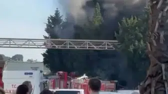 Bursa'da fabrikada yangın : Kaynak çalışması alevlere neden oldu