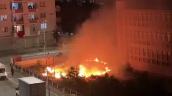 Diyarbakır'da havai fişek okulun bahçesine isabet etti