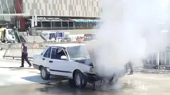 Kastamonu'da seyir halindeki araçta yangın