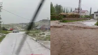 Sivas'ta dolu ve sağanak yağış etkili oldu