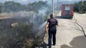 Hatay'da bahçede yangın çıktı