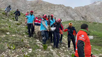 Tunceli'de kısal bölgede düşerek bacağını kıran şahıs kurtarıldı
