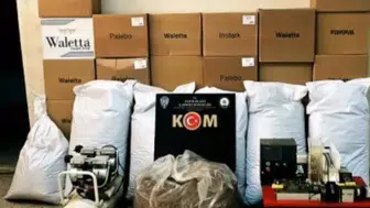 Bilecik Bozüyük'te 169 bin makaron ele geçirildi