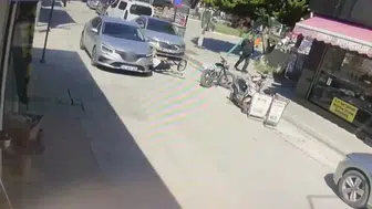 Isparta'da bisiklet süren çocuğa otomobil çarptı