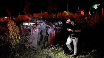 Bolu'da defalarca takla atan otomobil hurdaya döndü : 2 yaralı